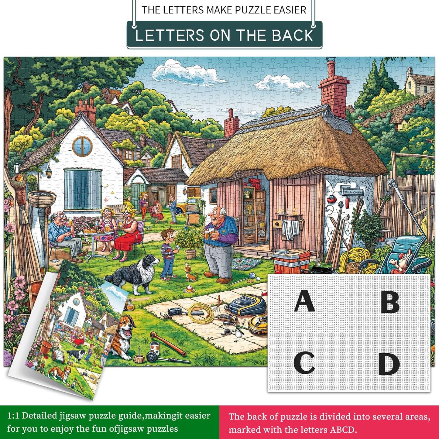 Puzzles for Adults 1000 Pieces,Seaview Campground Jigsaw Puzzle with 1:1 HD Poster, Perfect Interlocking No Dust, Stress Relief Ideal Gift for Family Games