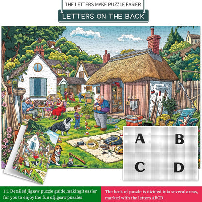 Puzzles for Adults 1000 Pieces,Seaview Campground Jigsaw Puzzle with 1:1 HD Poster, Perfect Interlocking No Dust, Stress Relief Ideal Gift for Family Games
