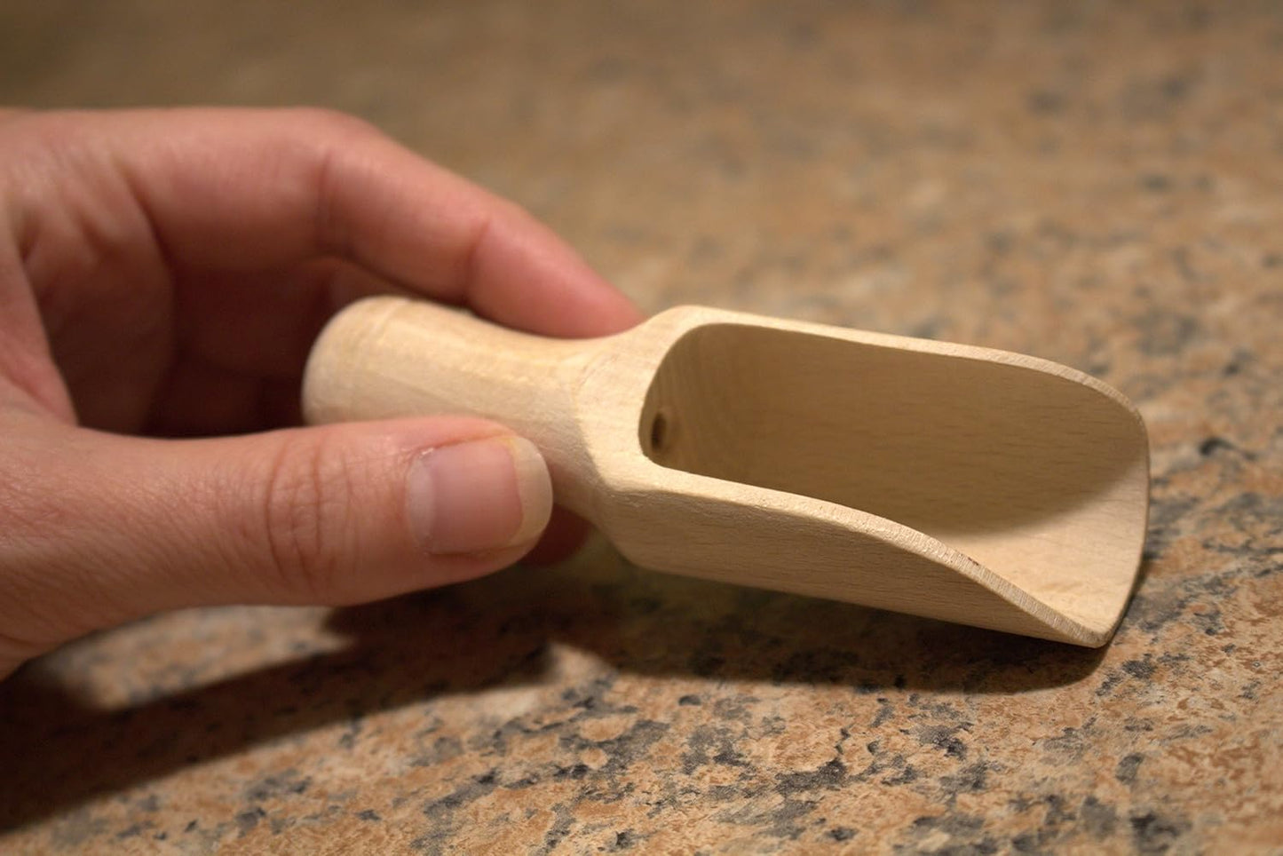 efo Versatile Wooden Scoops Set 4pcs - Multipurpose Wooden Spoons - Wood Salt and Spice Scoops – Rustic Bath Salt Scoop - Wooden Nuts Scoop - sizes: 2.4"; 3.3"; 3.9"; 6.7" / 6; 8.5; 10; 17cm