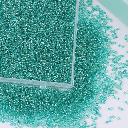 10100 Pcs Size 11/0 Glass Seed Beads, 2 mm Dark Green Small Mini Spacer Loose Pony Beads for Jewelry Making and DIY Crafts - Colors B