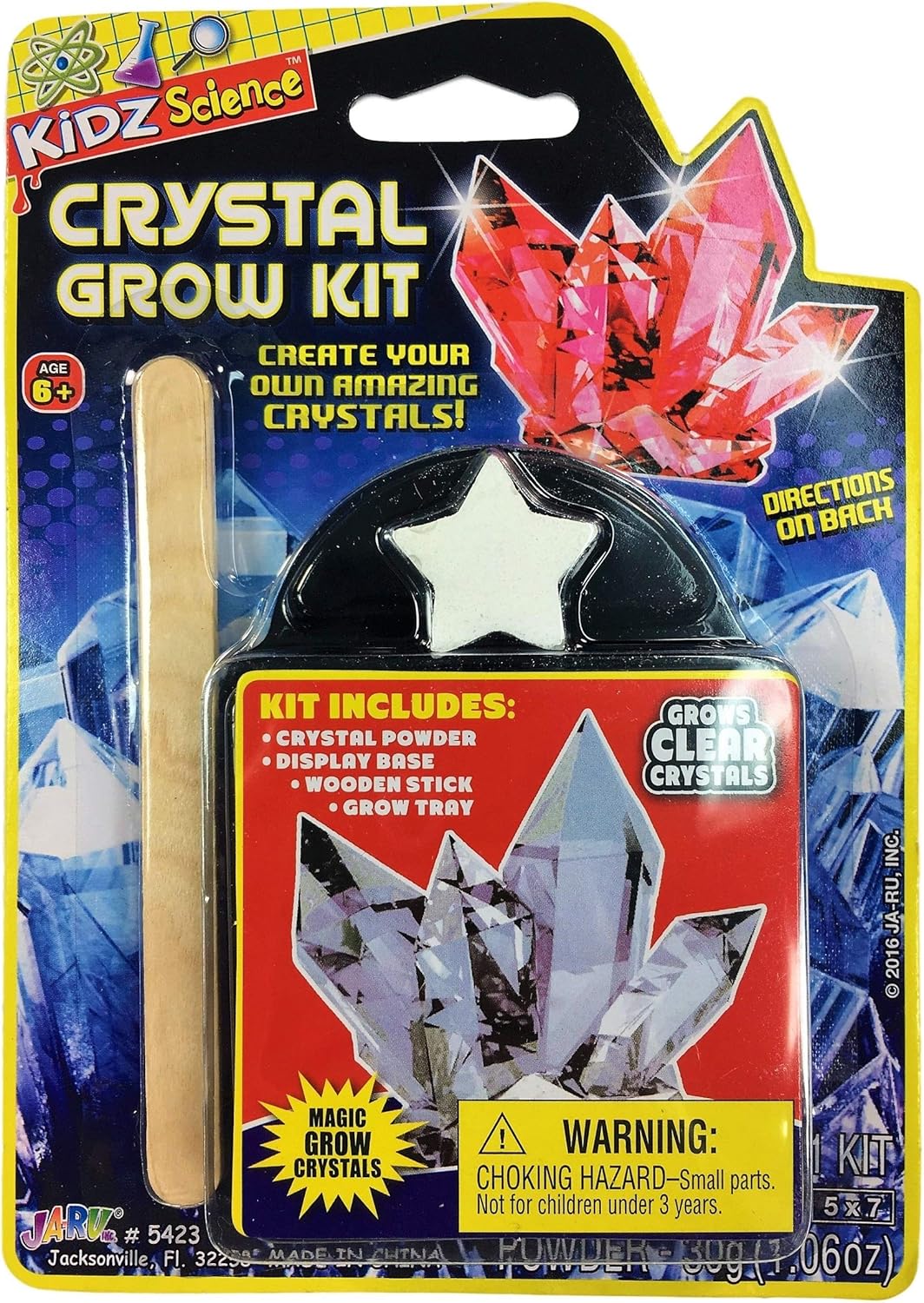 JA-RU Magic Crystal Growing Kit (1 Mineral Toy Set) DIY Science Experiments for Kids & Teens. Fun & Cool STEM Educational Lab Toys. Popular Gift Ideas for Girls & Boys. Gemstone Collection. 5423-1B