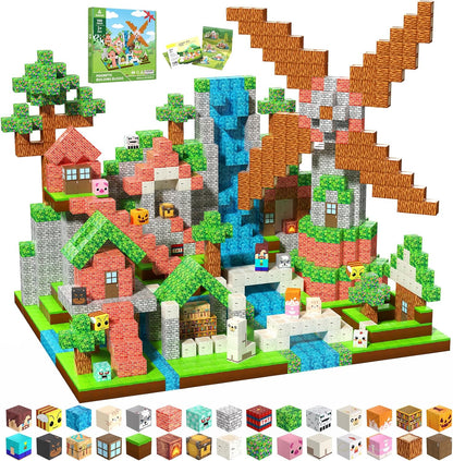Magnetic Blocks Toys for Kids, 100 PCS Building Blocks Cubes, Stacking Magnetic Tiles Toys for Kids Toddlers Boys Girls Ages 3 4 5 6 7 8-12 Birthday Gifts Party Supplies (Underworld)