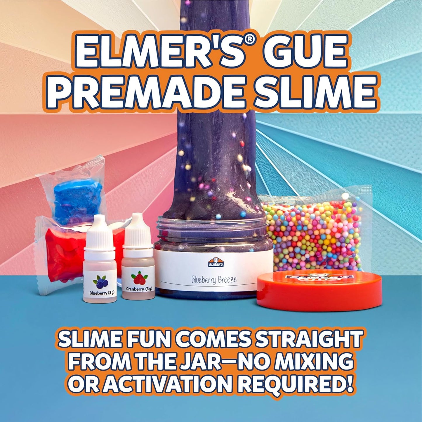Elmer's Color Wheel Slime Kit, Includes Premade Slime, Clay Color Pigments, Scents, Sheet Labels, 24 Piece Kit - Arts & Crafts, Kids DIY Fun, Summer Activity