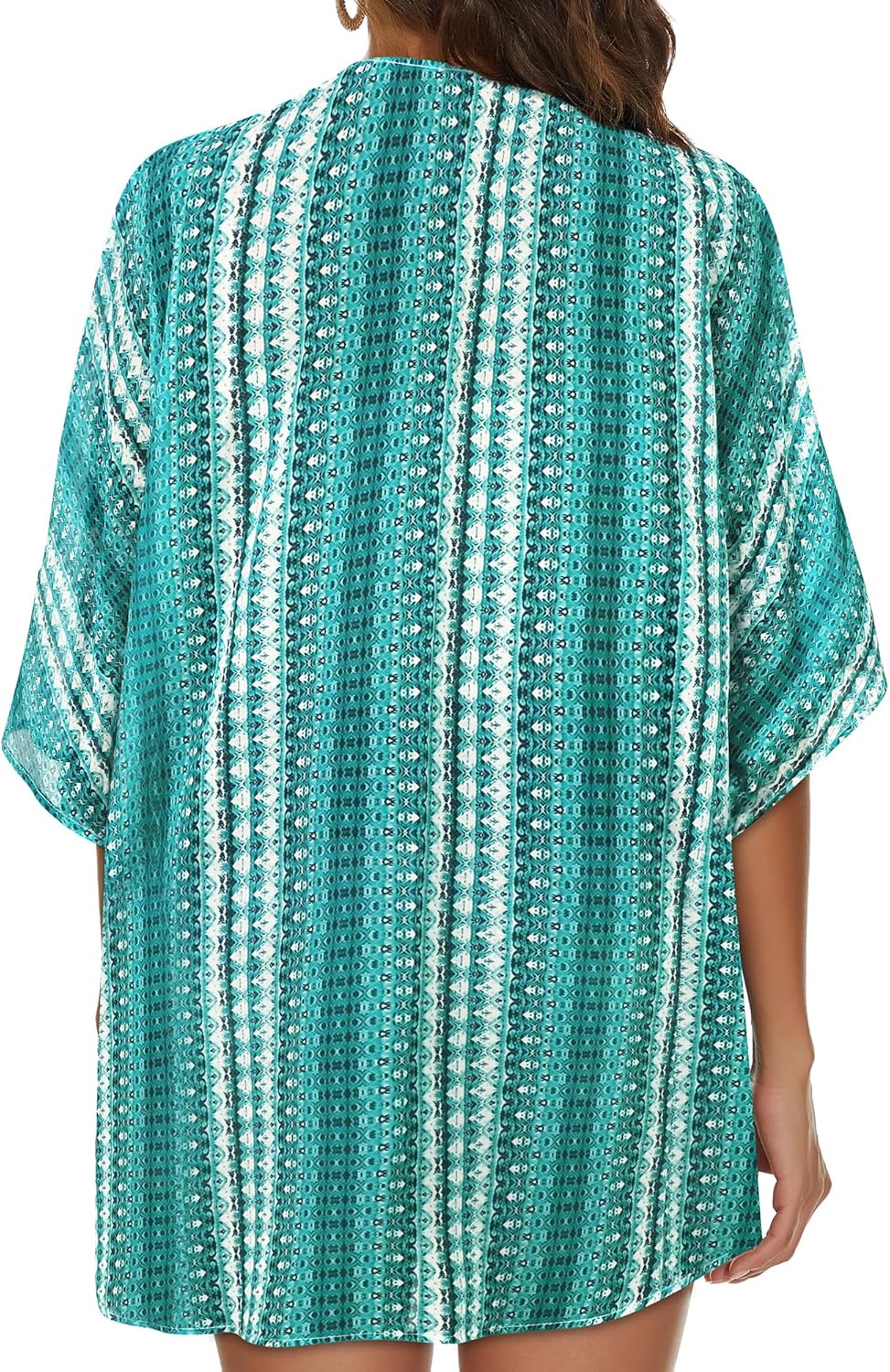 Womens Kimono Cardigans Beach Cover ups Swimwear Puff Sleeve Loose Casual Summer Tops 2026