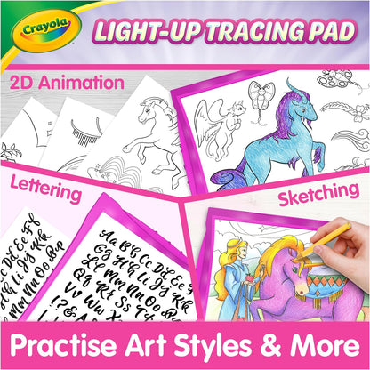 Crayola Light Up Tracing Pad - Blue, Drawing & Tracing Projector for Kids, Sketching Light Box Table, Toys for Kids, Gift for Girls & Boys, Ages 6+