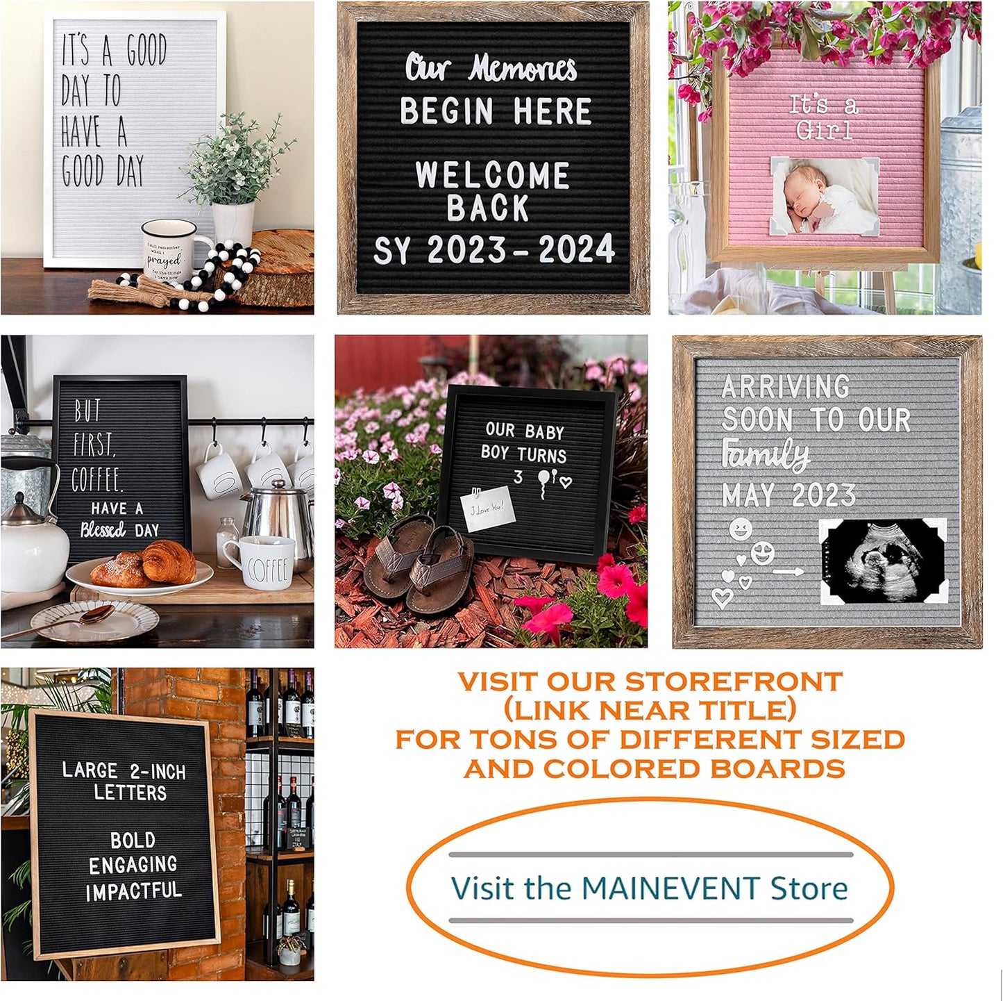 Skinny Felt Board Letters Only Set NO BOARD INCLUDED, Rae Inspired Font Farmhouse Decor Accessory, 2 Inch White Plastic Letters Numbers Symbols For Changeable Felt Letter Board Message Bulletin