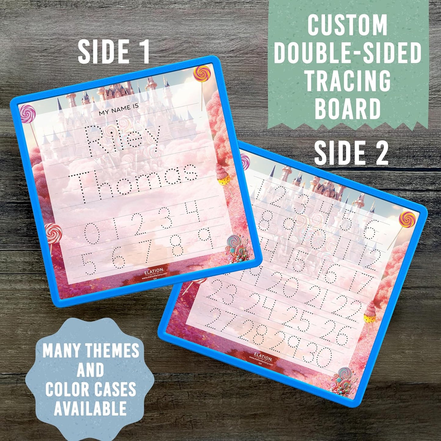 Kid's Name Tracing Board | Dry Erase Letter Tracing | Reusable Name Board | Alphabet Letters | Personalized | Candy Theme