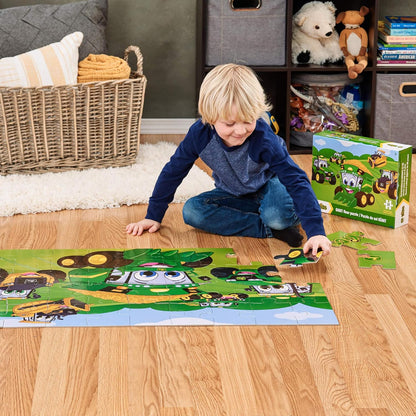 John Deere Kids Floor Puzzle - Large Kids Puzzles - John Deere Tractor Toys - Ages 3 and Up - 3" x 2" - 36 Pieces