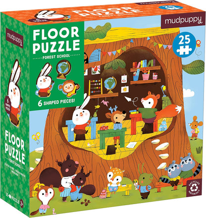 Mudpuppy Forest School 25 Piece Floor Puzzle with Shaped Pieces