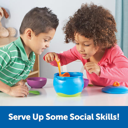 Learning Resources New Sprouts Soup's On, Ages 2 and Up Toddler Learning Toys, Pretend Play Food Set, Kitchen Toys for Kids
