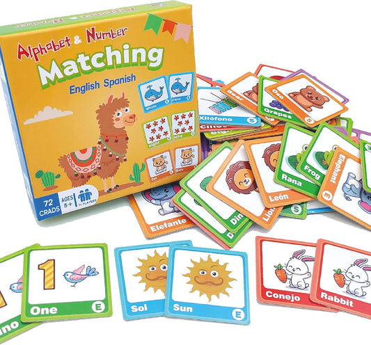 72 (36 Pairs) Bible Trivia Memory Matching Game with Poster and Online Trivia Language Learning Games for ESL and Language Immersion