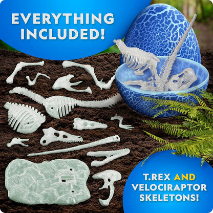 National Geographic Giant Dinosaur Egg Activity Kit – 15+ Dino Crafts, Painting Cars, Clay Models, Dig Brick, Stickers & Learning Guide, Dinosaur Science Toy for Boys & Girls
