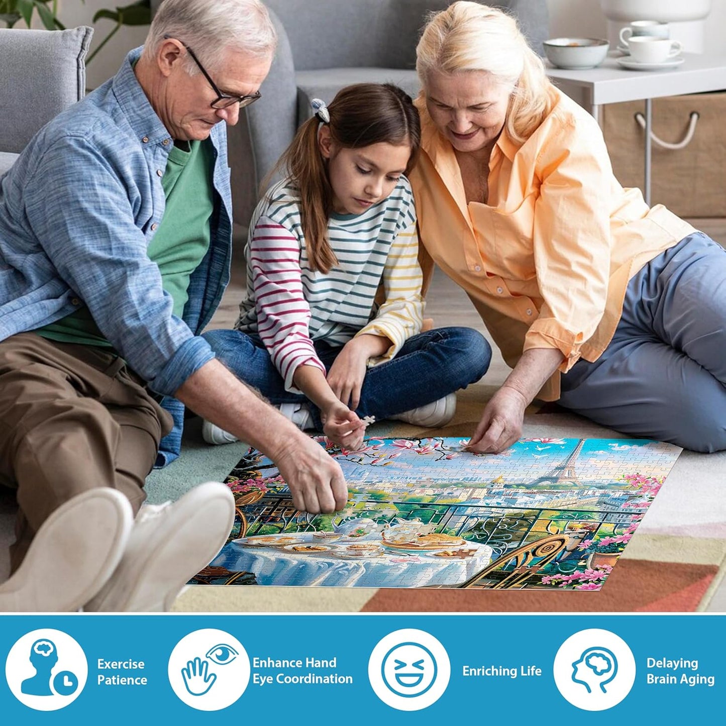Jigsaw Puzzles for Adults 500 Pieces, Country Life Puzzle Interlock Perfectly Letter on Back No Dust, Challenging Puzzle Home Decor Birthday Party Gift Toy for Men Women Olders Seniors (21 x 15 in)