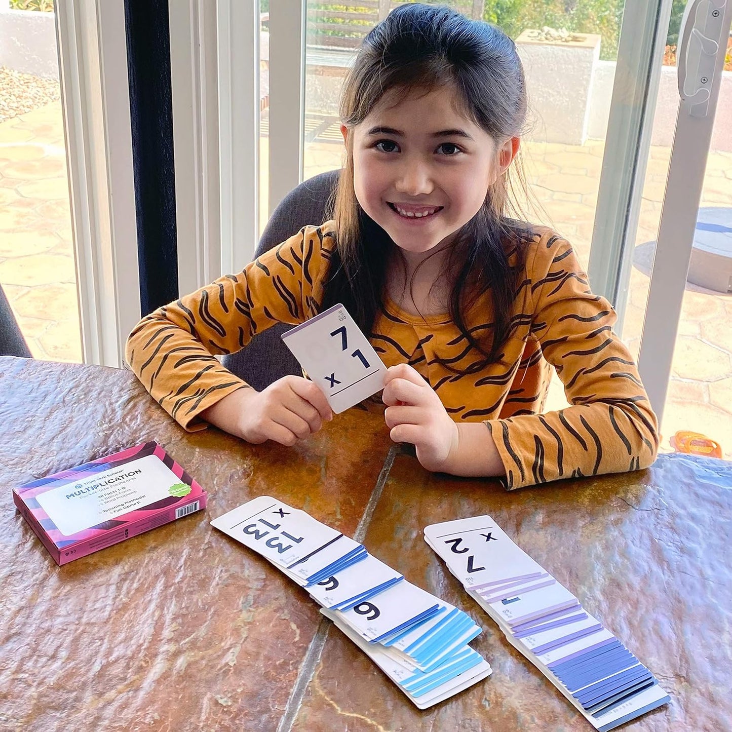 Think Tank Scholar Multiplication Flash Cards (150 Facts) Times Tables Flashcards - All Facts 1-12 for Kids in 3rd, 4th, 5th, 6th Grade - 6 Math Games & Teaching Methods for Classroom/Homeschool