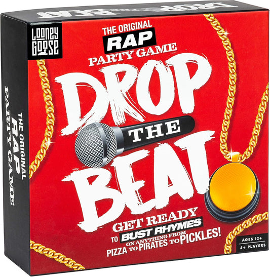 Professor PUZZLE Drop The Beat - The Original Rap Party Game - Rapping/Singing Buzzer Game for The Family by Looney Goose.
