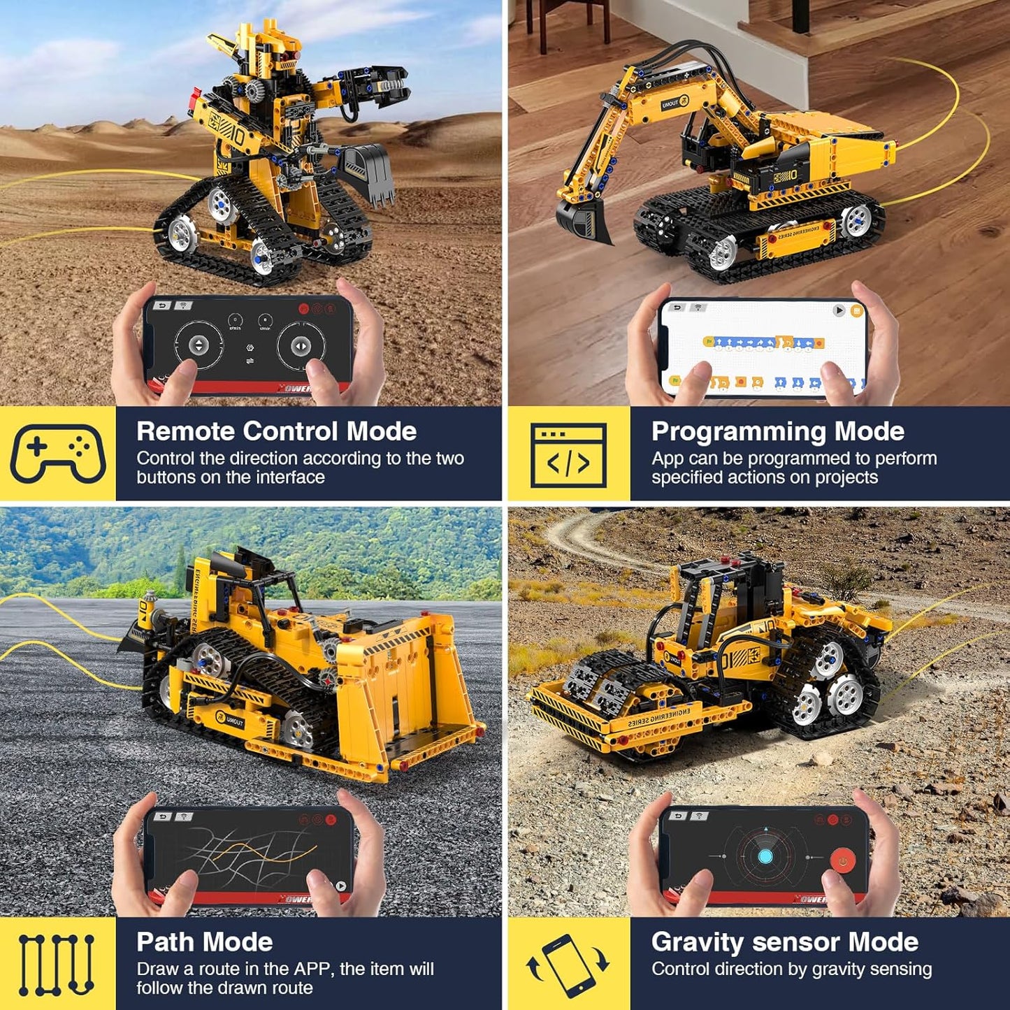 ADUSRIZ 5 in1 Stem Robot Building Kit for Kids Ages 8-13, 688 PCS Remote & App Controlled Dinosaur Car Building Toys for Kids Science Learning, Birthday Gifts for 8 9 10 11 12+ Years Old Boys Girls