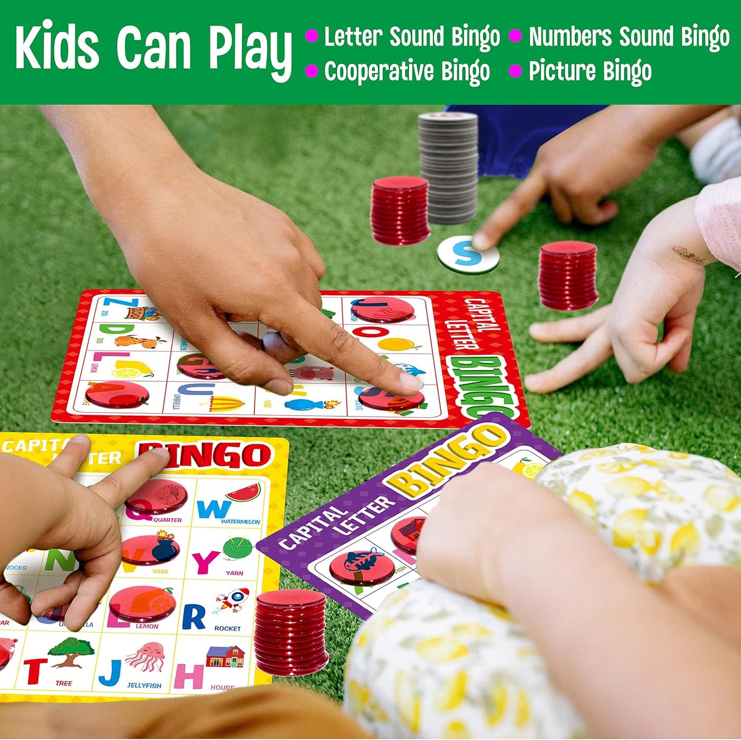 SpriteGru Multiplication & Division Bingo Game, 480 Math Problems, 2 Educational Math Board Game for Kindergarten and Preschool Kids 4-8, Perfect for Classroom & At Home (Up to 25 Players)