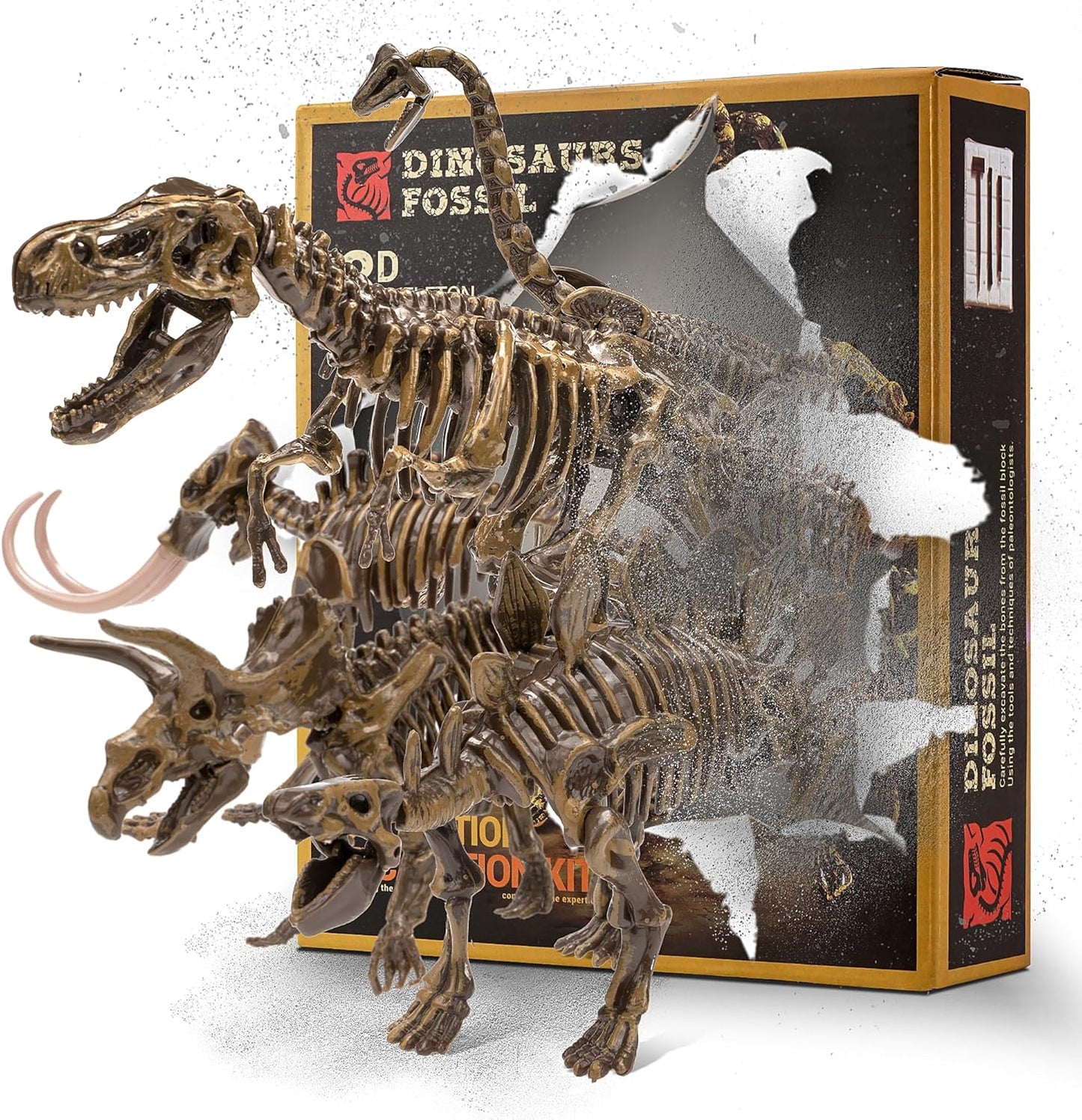 VIBIRIT Dig Up Dinosaurs Skeleton Set,Dinosaur Digging Fossil Kit Model Toys,Excavation Kits for kids5-12year,Educational Realistic Toys for Kids,Boys,Girls