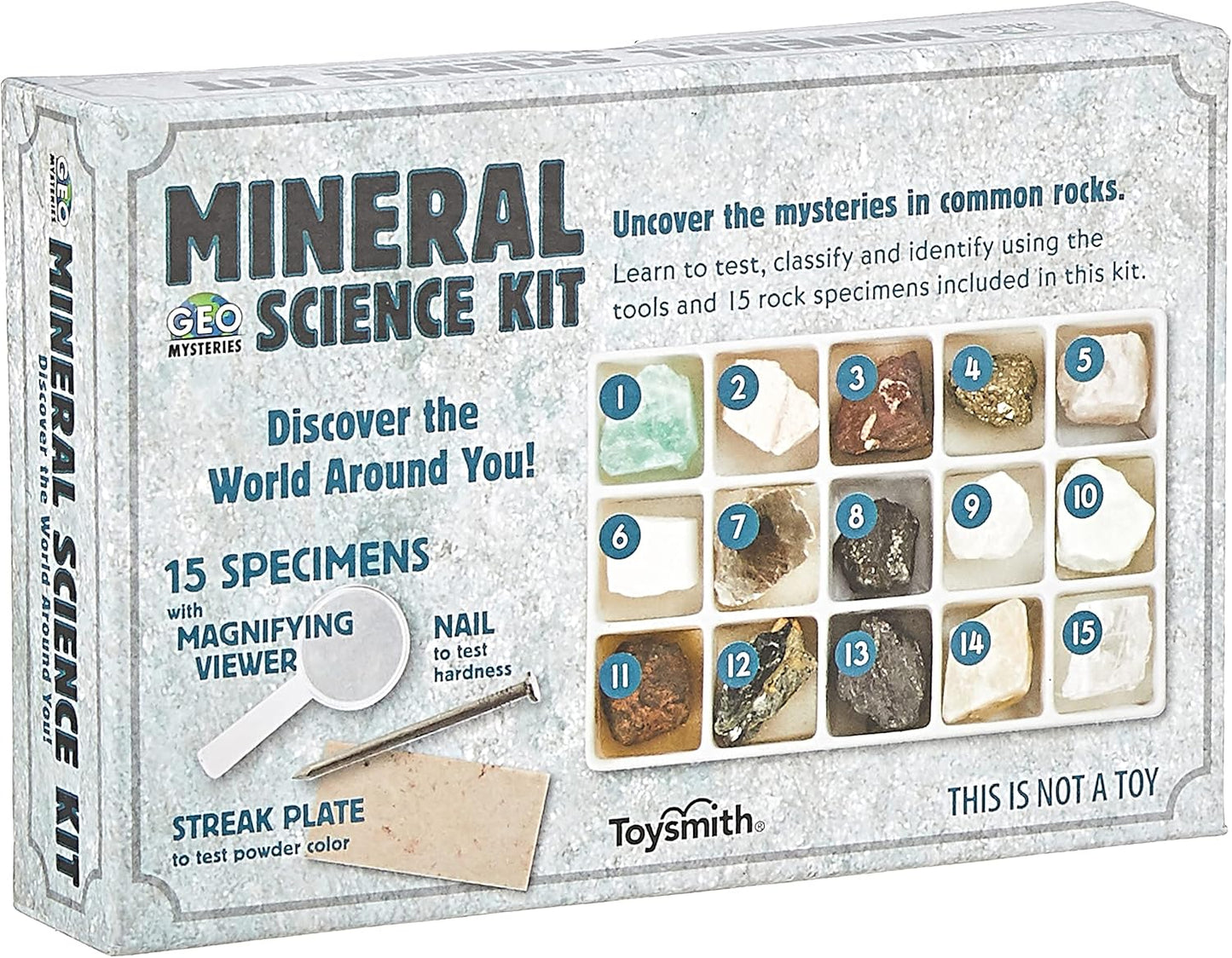 STEM Toy Rock Science Kit Geology Mineral Specimen For Kid Geologists