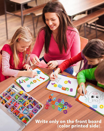 Coogam Magnetic Letters 234 Pcs, Uppercase Lowercase Foam Alphabet ABC Fridge Magnets, Educational Toy Set for Classroom Kids Learning Spelling with Magnetic Board and Storage Box