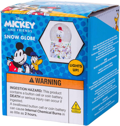 Silver Buffalo Disney Mickey and Friends Mini Light Up Snow Globe│Minnie Mouse│3.8 Inches Tall, 45mm (Small)