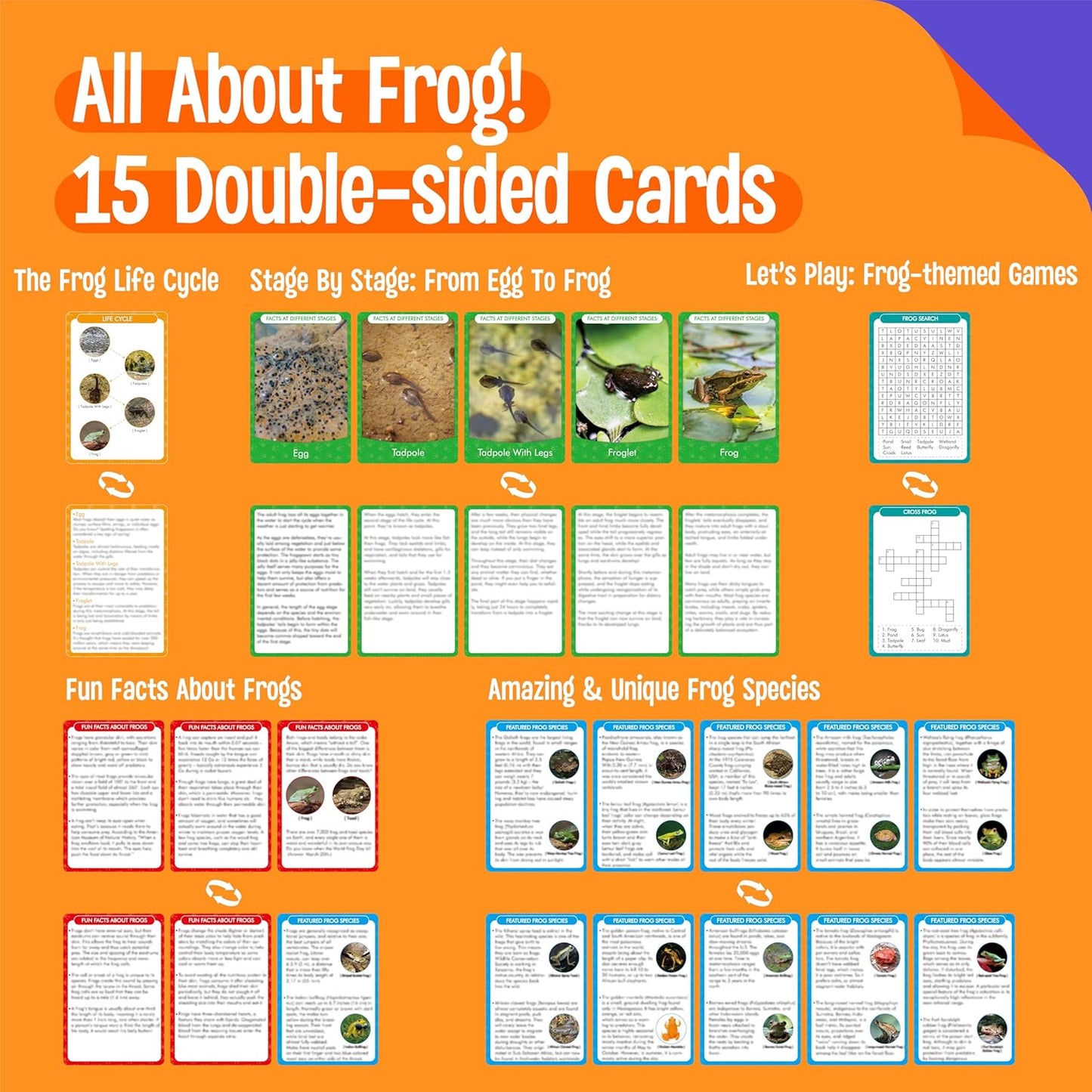 15 Plant Life Circle Flashcards with 4 Plastic Figurines-Seed to Plant, Plants Introduction Card Plants Growth Details for Nature Lovers & Adults, Montessori Toy for Kids