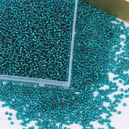 10100 Pcs Size 11/0 Glass Seed Beads, 2 mm Dark Green Small Mini Spacer Loose Pony Beads for Jewelry Making and DIY Crafts - Colors A