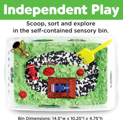 Creativity for Kids Sensory Bin: Race Track - Toddler Toys for Kids Ages 3-4+ Pretend Play, Sensory Learning Toys with Car Track, Gifts for Kids