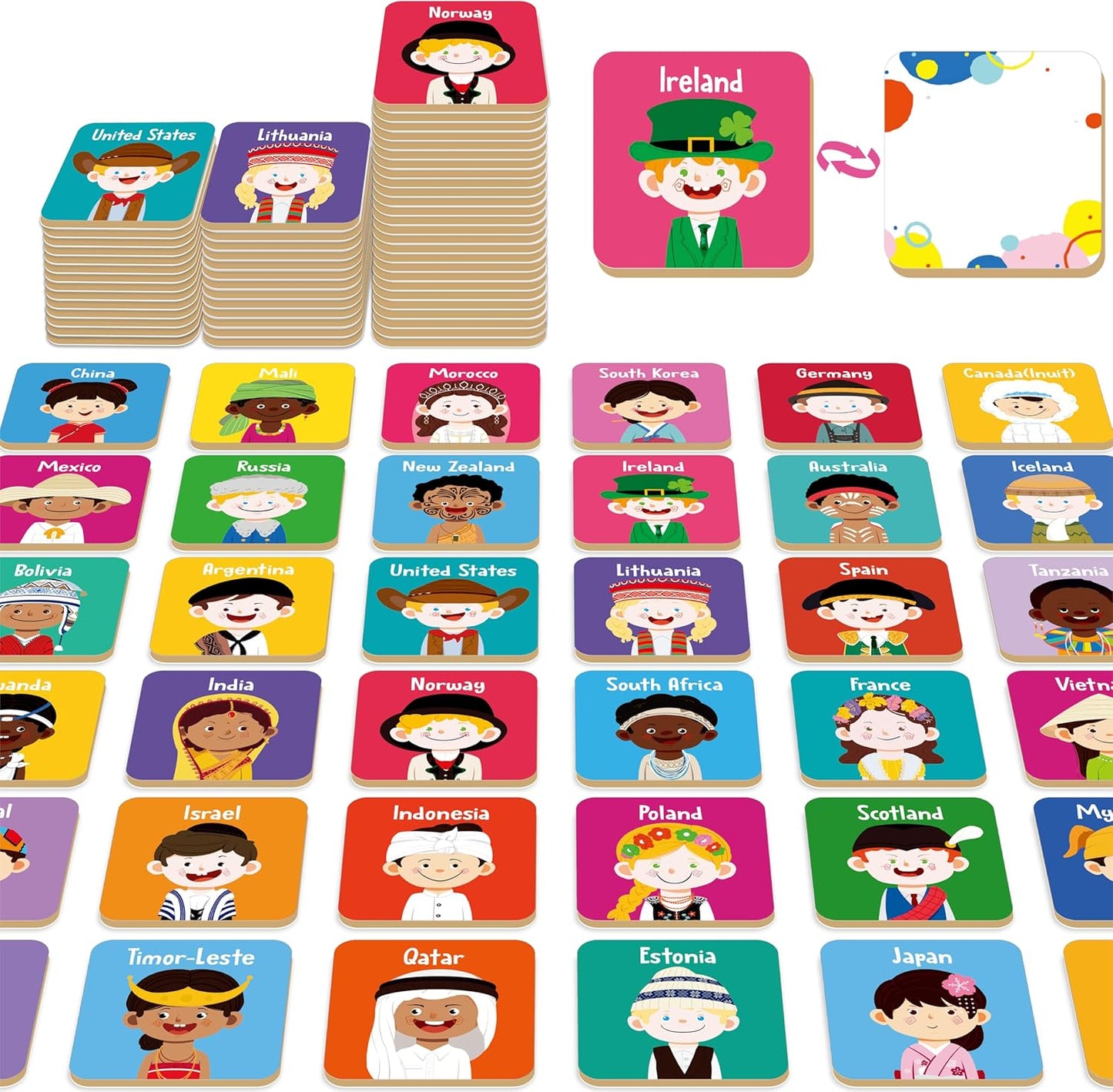 Memory Matching Game, 72 PCS Sight Words Matching Cards for Kids, 36 Pairs Memory Cards, Educational Toy for Children to Learn Sight Words 5+ Years Old
