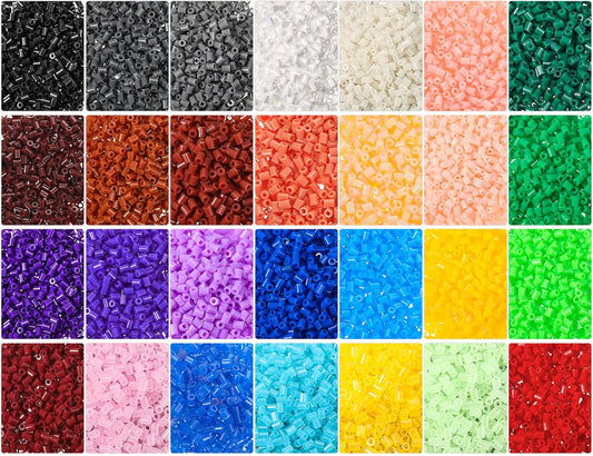 Libima 11200 Pcs 56 Colors Fuse Beads Bulk for Kids Art and Crafts Assorted Iron Beads Set Multicolored for Birthday Gift Bracelet Making Accessories (5mm)