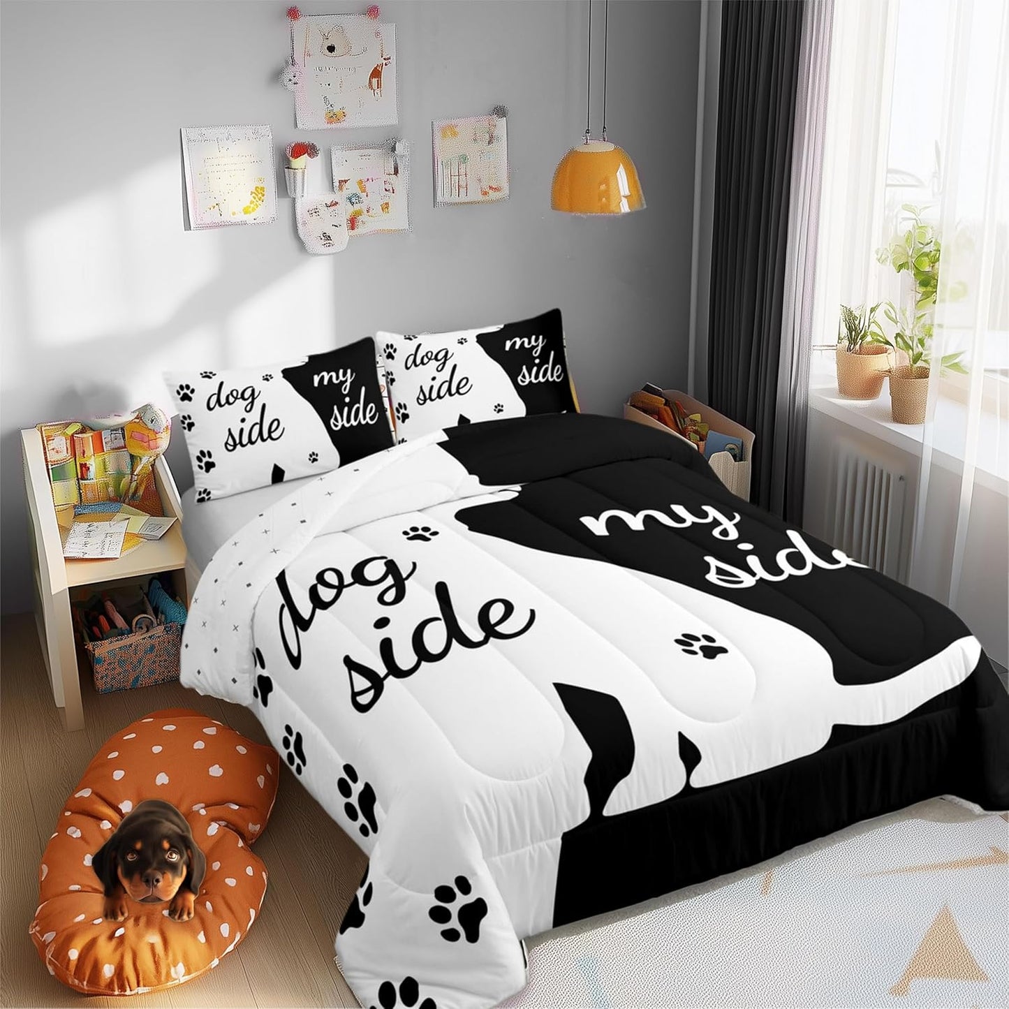 Castle Fairy Drum Kit Comforter Set,Musical Instruments Bedding Set for Kids Girls Women,Adults Rock Music Comforter,Neon Lighting Quilted Duvet Set Bedroom Collection Twin Size 2Pcs