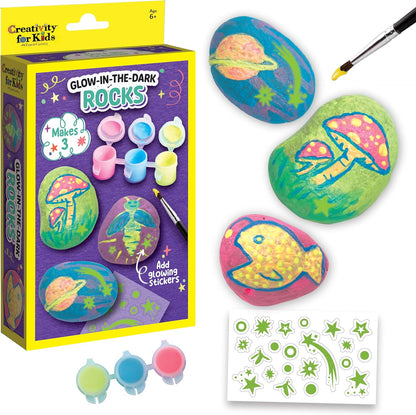 Creativity for Kids Rock Painting Kit - Glow in the Dark Rock Kit: Crafts for Kids, Painting Rocks Arts and Crafts, Kids Gift (Ages 6+)