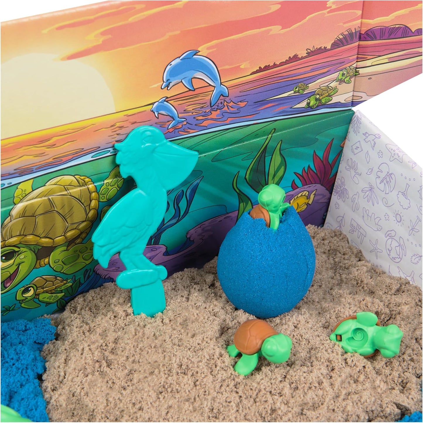 Kinetic Sand, Project Planet Deep Sea with 24oz Sensory Play Sand & Sea Creature Tools, Sustainably Minded Eco Friendly Materials, Holiday Gifts & Stocking Stuffers for Kids Ages 3 and up