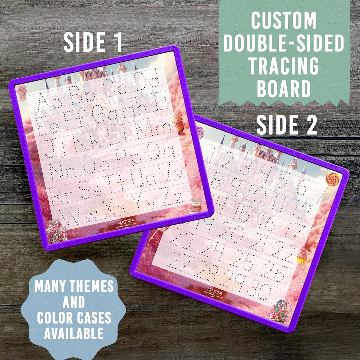 Kid's Name Tracing Board | Dry Erase Letter Tracing | Reusable Name Board | Alphabet Letters | Personalized | Candy Theme