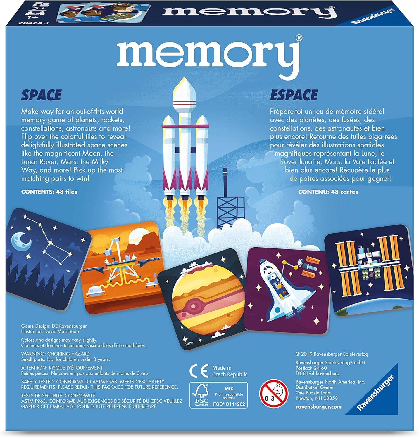 Ravensburger Space Memory Game - Engaging Cosmic Matching Game for Kids | Fun Educational Toy | Enhances Focus and Memory | Ideal Gift for Birthdays and Special Occasions | Suitable for Ages 3 and Up