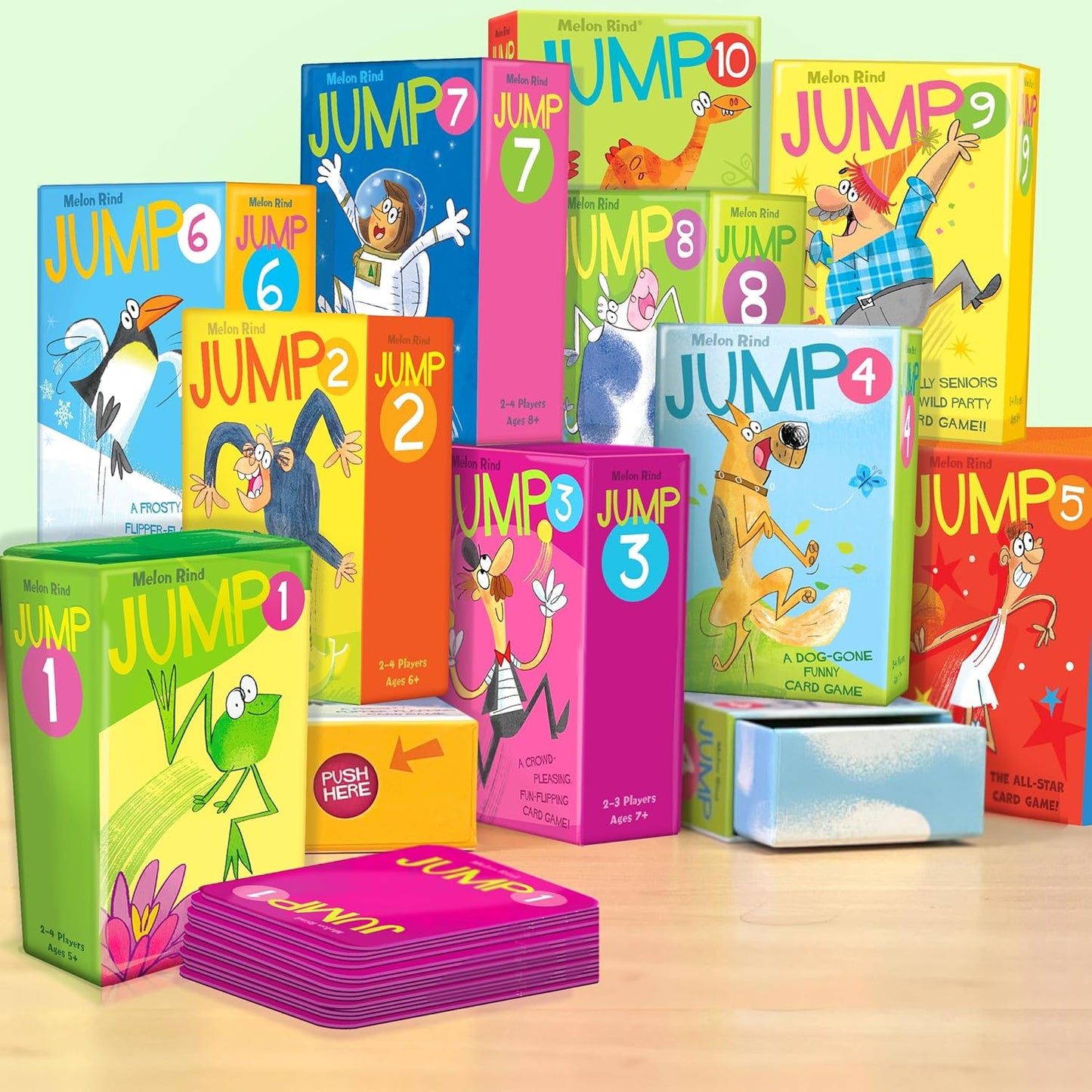 Melon Rind Jump 1, Math Game for Kids Learning Adding and Subtracting by 1, Lively, Card Game, Quick Activity for Boosting Math Confidence, Easy Screenless Fun, Perfect for Kindergarteners, Ages 5+