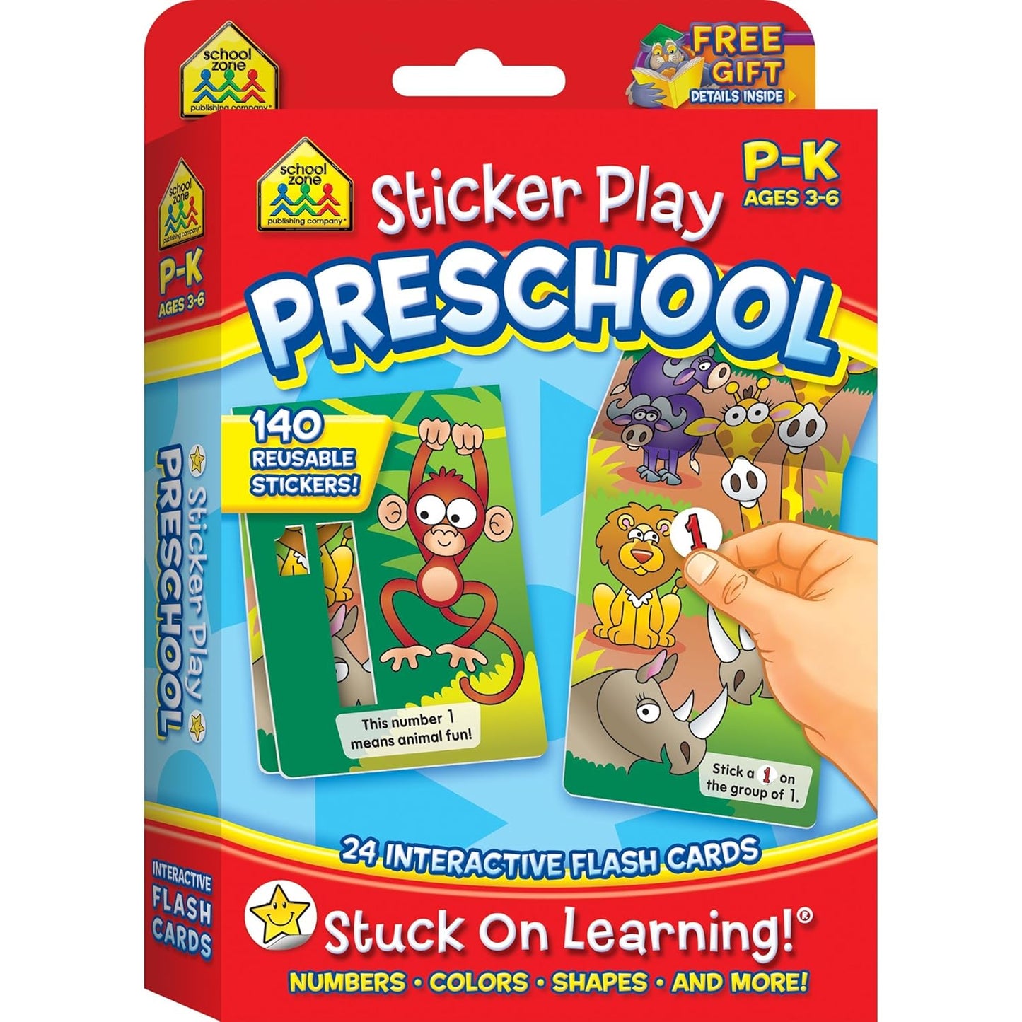School Zone - Shapes & Numbers Wipe Clean Flash Cards - Ages 3 to 6, Preschool to Kindergarten, Write-On Learning, Write and Wipe, Interactive Flash Cards, Readiness Skills, Includes Dry Erase Marker