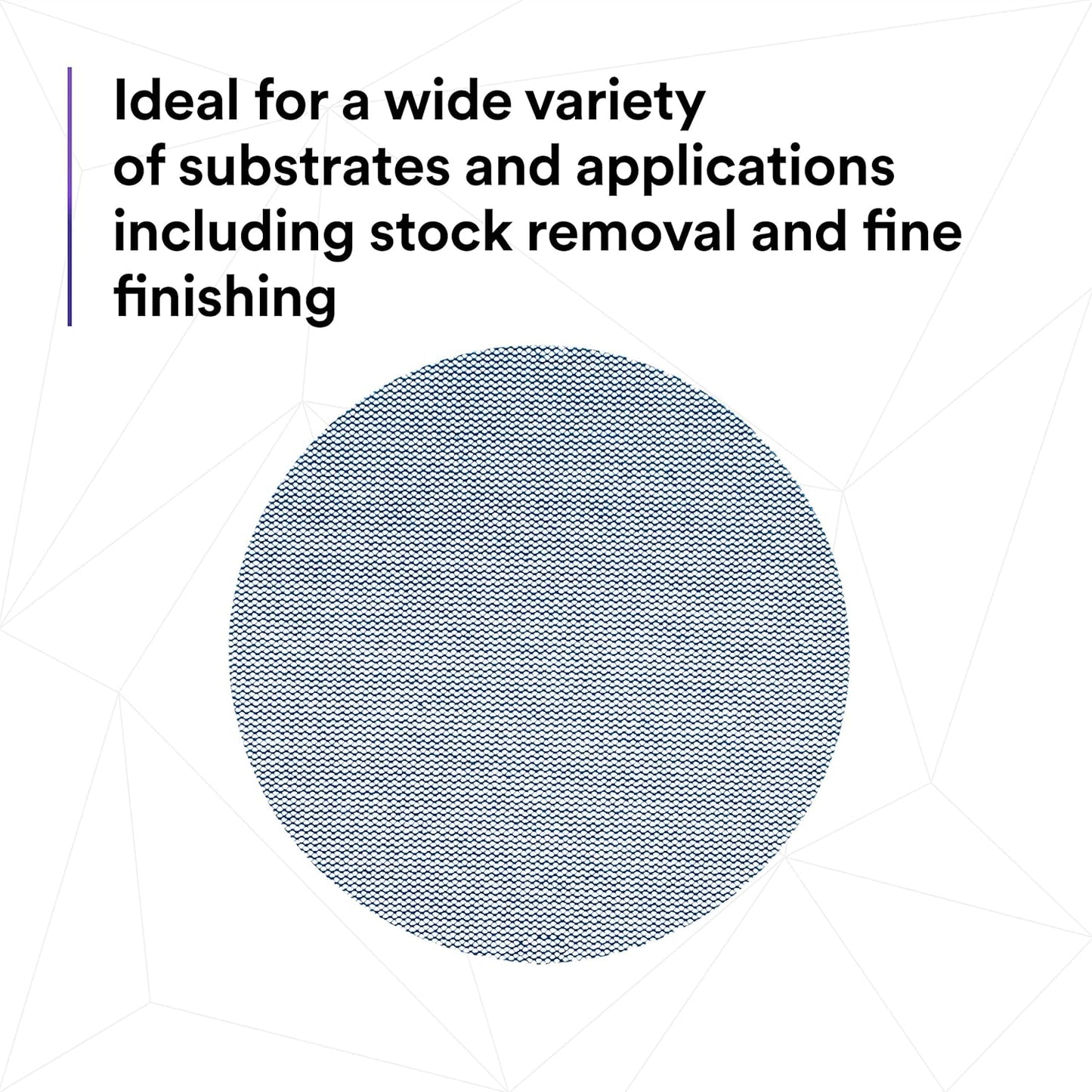 3M Xtract Net Disc 310W, 320+, 8 in, Die 800L, Pack of 50 Hook and Loop Sanding Discs, Virtually Dust-Free, Value Option for Metal, Wood, Composites, Stock Removal, and Fine Finishing
