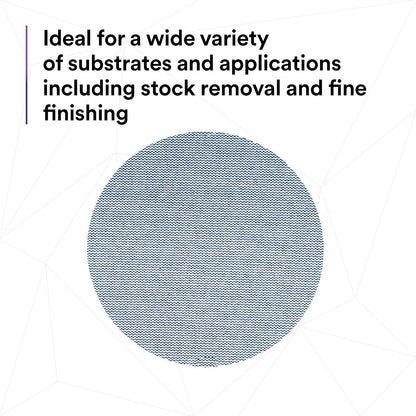 3M Xtract Net Disc 310W, 320+, 8 in, Die 800L, Pack of 50 Hook and Loop Sanding Discs, Virtually Dust-Free, Value Option for Metal, Wood, Composites, Stock Removal, and Fine Finishing