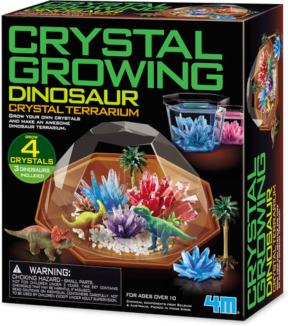 4M Glow Crystal Growing Kit - Grow a DIY Crystal Experiment Specimen, A Great Educational STEM Toys Crystal Making Gift for Kids & Teens, Boys & Girls