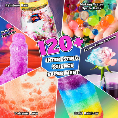 Science Kit for Kids,80 Science Lab Experiments,Scientist Costume Role Play STEM Educational Learning Scientific Tools,Birthday Gifts and Toys for 6 7 8 9 Years Old Boys Girls Kids