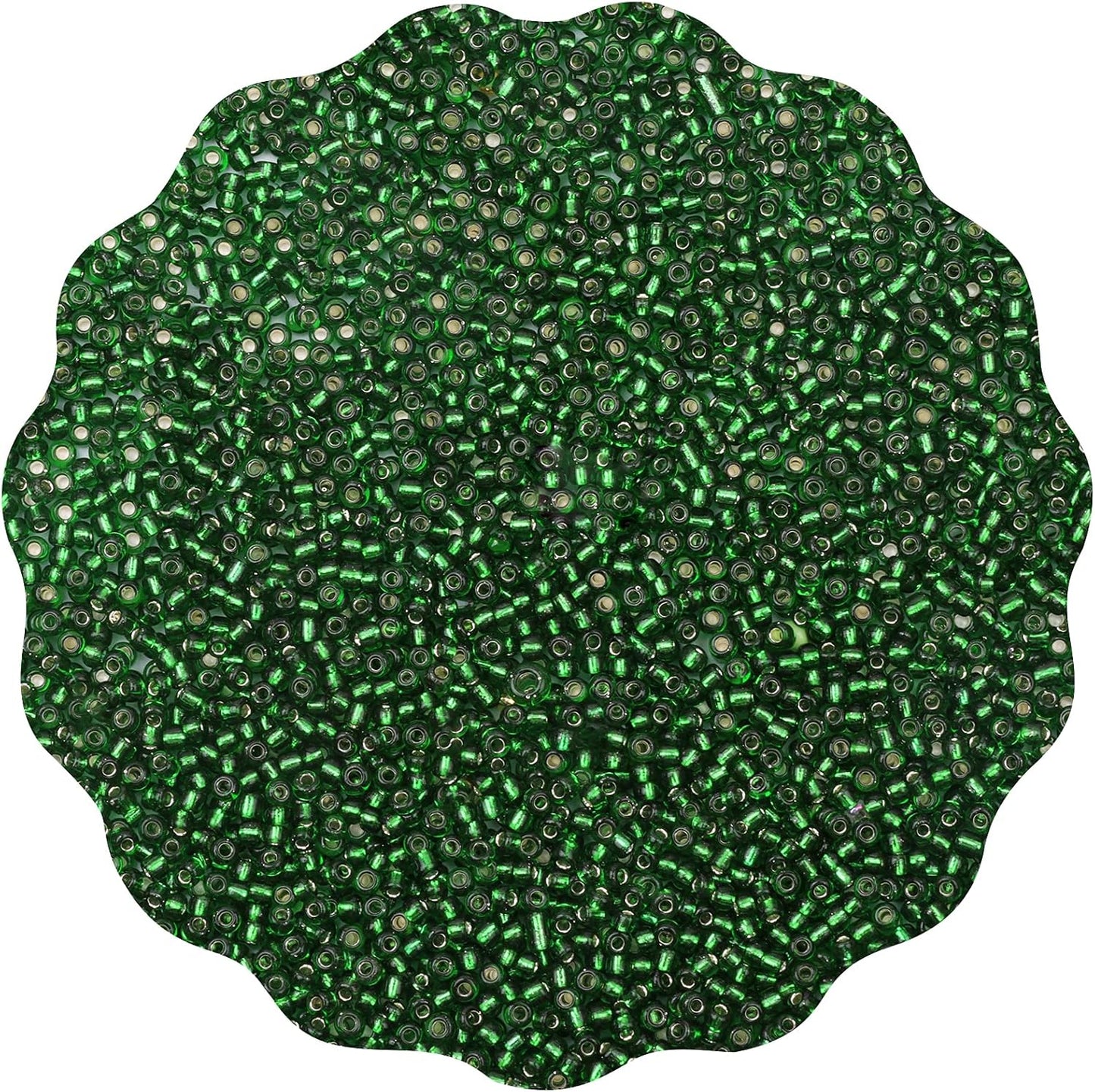 10100 Pcs Size 11/0 Glass Seed Beads, 2 mm Dark Green Small Mini Spacer Loose Pony Beads for Jewelry Making and DIY Crafts - Colors A