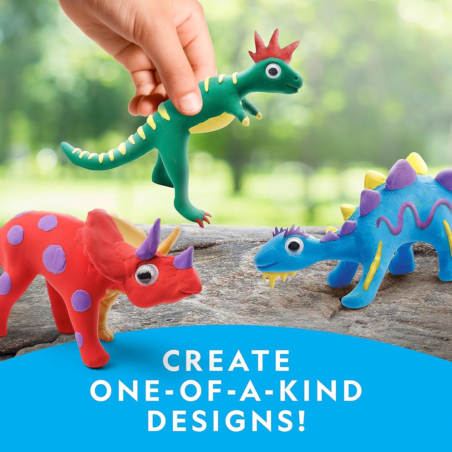 National Geographic Giant Dinosaur Egg Activity Kit – 15+ Dino Crafts, Painting Cars, Clay Models, Dig Brick, Stickers & Learning Guide, Dinosaur Science Toy for Boys & Girls