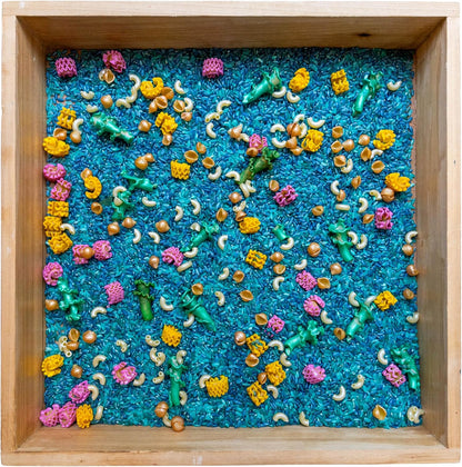 Sensory Rice, Sensory Bin Filler, Sensory Filler, Sensory Bins, 4th of July Toys, Sensory Bin Tools, Sensory Table Filler (4th of July Sensory Rice, 4 Cups)