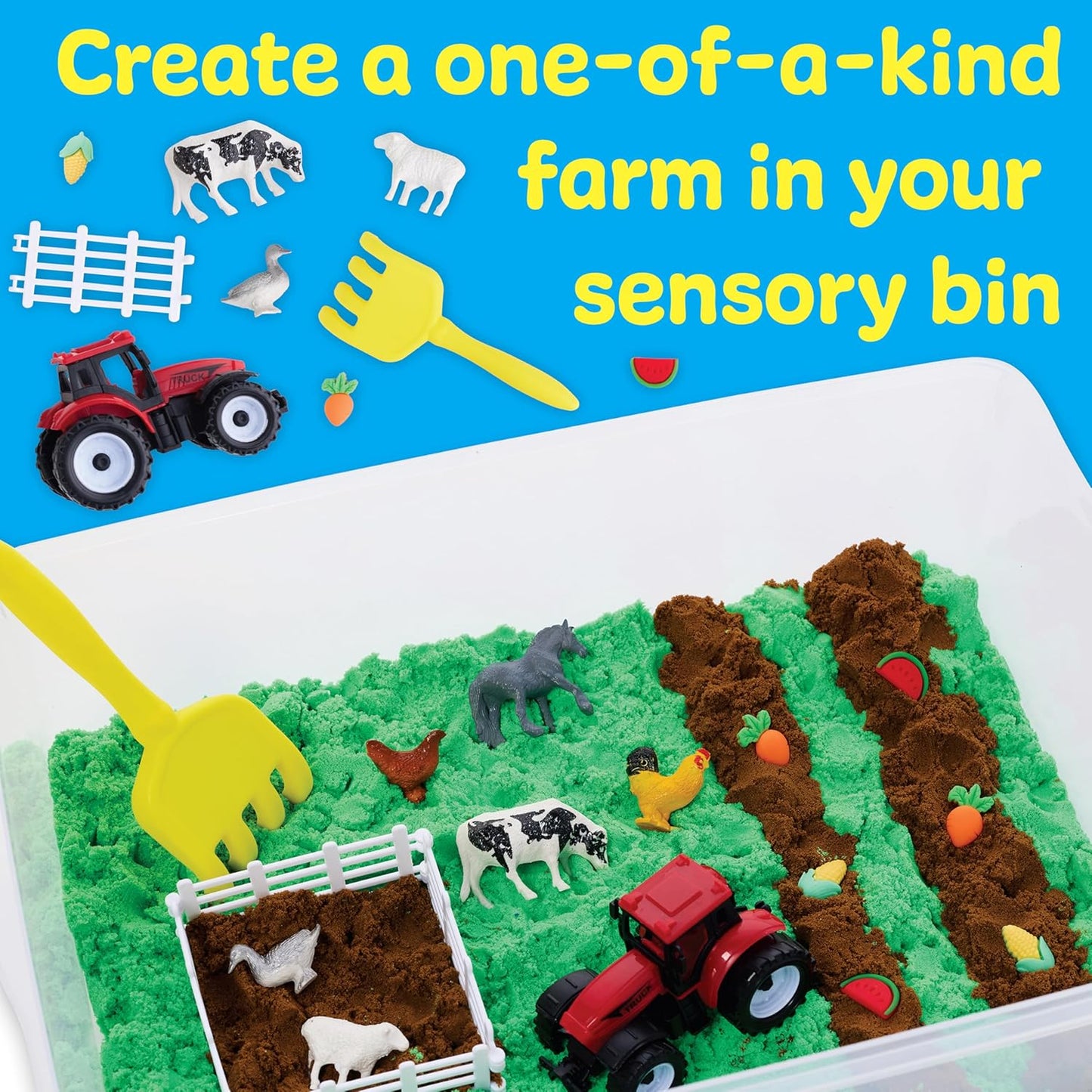 Creativity for Kids Sensory Bin: Dinosaur Dig - Toddler Sensory Toys, Sensory Bin Filler and Toddler Activities for Boys and Girls, Dinosaur Toys for Kids Ages 3-5+