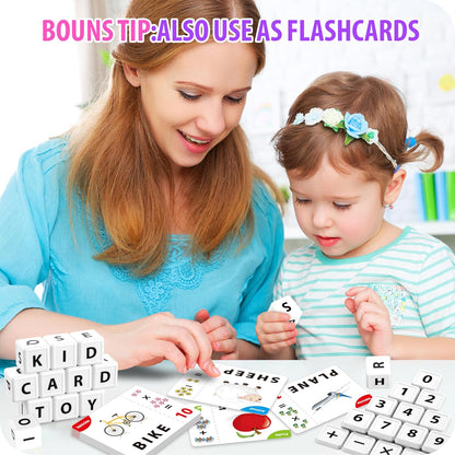 Yolscue Montessori Matching Letter Games,Educational Toys for 3-8 Year Olds Boys Girls,Alphabet Learning Toys for Kids Ages 3-8 Years,Birthday Party Gifts for 3-8 Year Olds Boys Girls(Blue)
