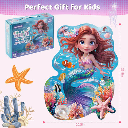 Floor Puzzles for Kids Ages 3-5, Unicorn Puzzles for Toddler Ages 4-6, 50 Pieces Jumbo Puzzles with Box, Unicorn Toys for Gifts 3-8 Years Old