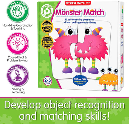 The Learning Journey: My First Match It - Dinosaurs - 2 Year Old Toys, Puzzles for Toddlers, Toddler Puzzle, Educational Toys for 2 Year Old - 15 Self-Correcting Matching Puzzles - Award Winning Toys
