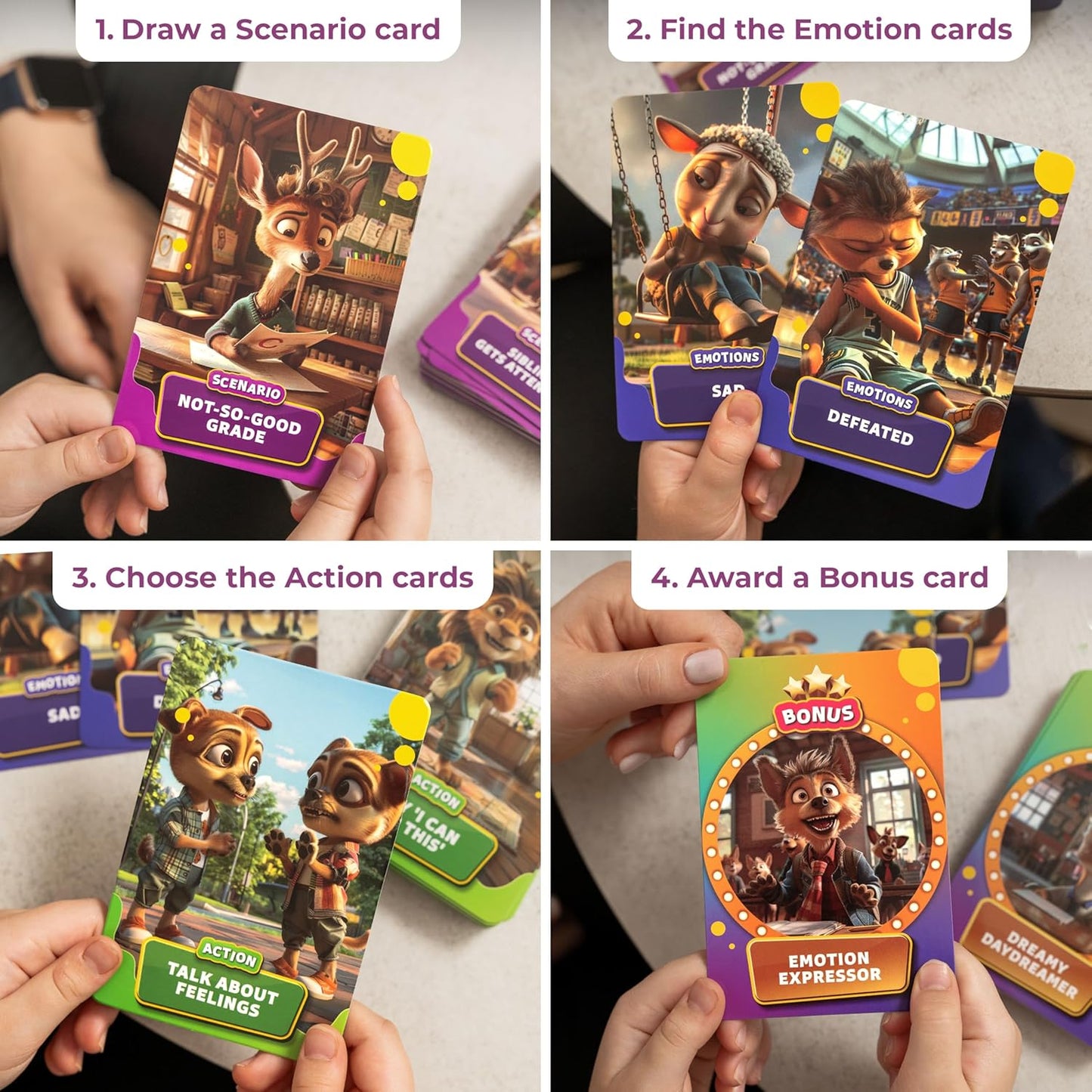 Clever Fox Play Emotions & Feelings Rumble – Emotional Intelligence & Regulation Card Game for Kids Ages 6+ - Learning Activity for Family & Therapy to Develop Social Skills & Problem Solving