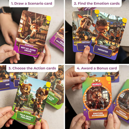 Clever Fox Play Emotions & Feelings Rumble – Emotional Intelligence & Regulation Card Game for Kids Ages 6+ - Learning Activity for Family & Therapy to Develop Social Skills & Problem Solving